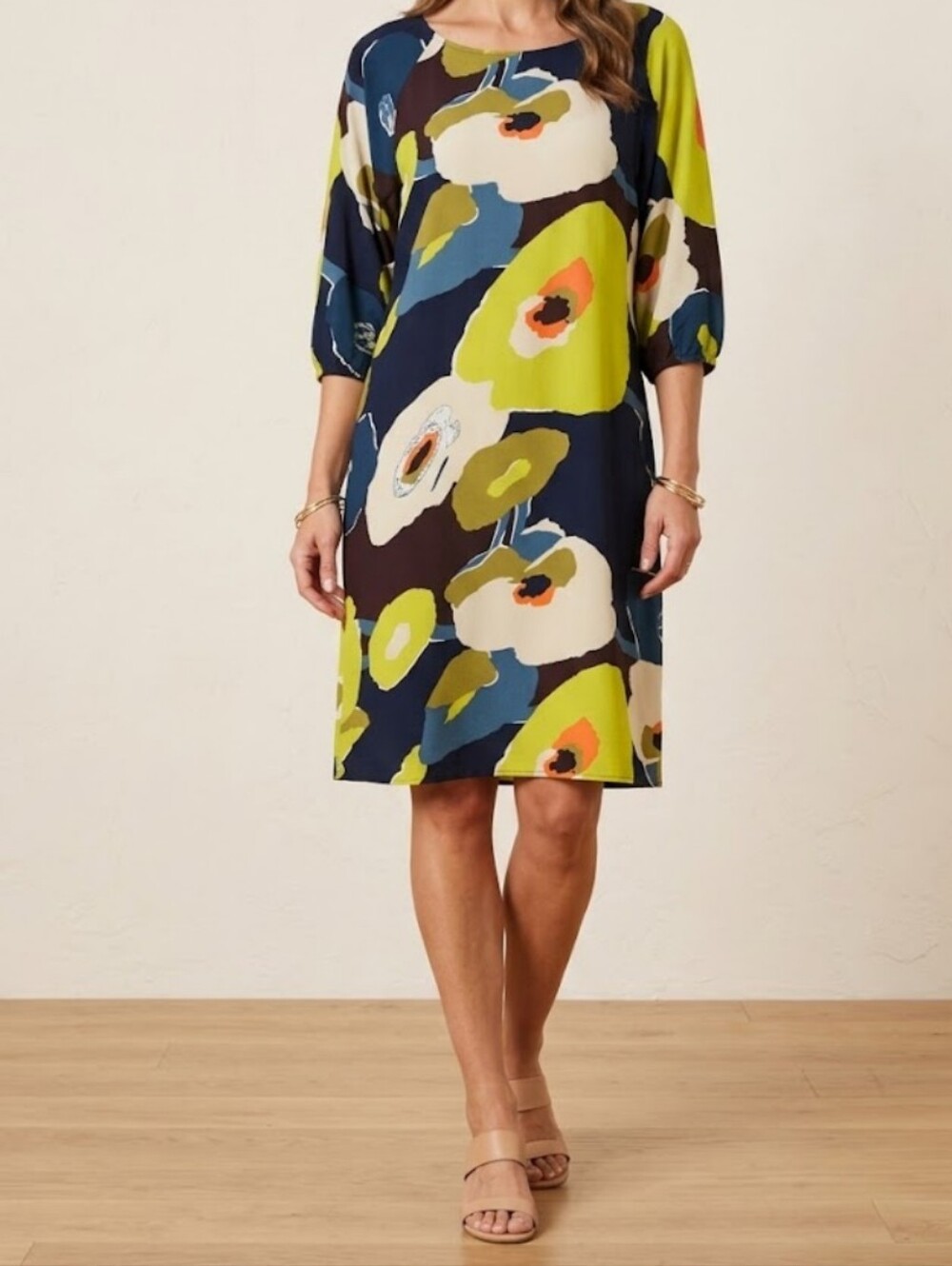 Sunday in Brooklyn Anthropologie Floral Dress M Bold Abstract Pop Art Shift